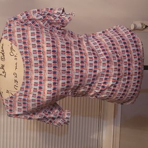 Rafaella Short Sleeve Shirt with ties on sleeve, Large